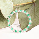 Elegance Defined Emerald And White Diamond in White Gold Halo Pendant