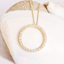 Elegance Defined White Diamond in Yellow Gold Halo Pendant