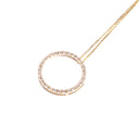 Elegance Defined White Diamond in Yellow Gold Halo Pendant