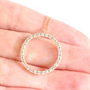 Elegance Defined White Diamond in Yellow Gold Halo Pendant
