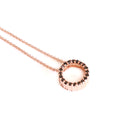 Elegance Is Rose Gold Black Diamond Halo Pendant