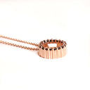 Elegance Is Rose Gold Black Diamond Halo Pendant