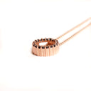 Elegance Is Rose Gold Black Diamond Halo Pendant