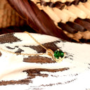 Elegant Claw Set Round Cut Tsavorite Yellow Gold Pendant