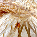 Elegant Cushion Cut Double Claw Citrine Pendant