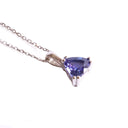 Elegant Double Claw Trilliant Cut Tanzanite Pendant