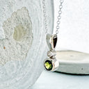 Green Tourmaline and Diamond Pendant