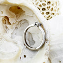 Elegant Princess Cut Solitaire White Diamond White Gold Ring