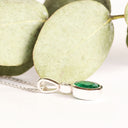 Elegant Tube Set Oval Emerald and Diamond White Gold Pendant