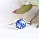 Sapphire and Diamond White Gold Ring