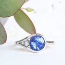 Sapphire and Diamond White Gold Ring
