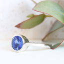 Sapphire and Diamond White Gold Ring