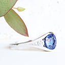 Sapphire and Diamond White Gold Ring
