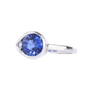 Elegantly Looped Sapphire and Diamond Ring
