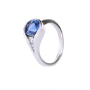 Elegantly Looped Sapphire and Diamond Ring