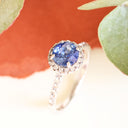 Sapphire and Diamond White Gold Ring