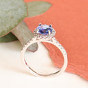 Sapphire and Diamond White Gold Ring