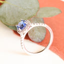 Sapphire and Diamond White Gold Ring
