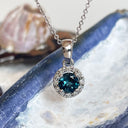 London Blue Topaz and Diamond Pendant