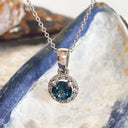London Blue Topaz and Diamond Pendant