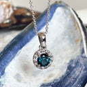 London Blue Topaz and Diamond Pendant