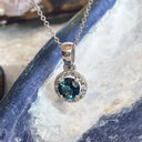 London Blue Topaz and Diamond Pendant