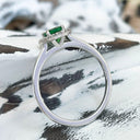tsavorite and diamond halo ring
