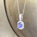tanzanite and Diamond Pendant