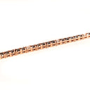 Elongated Black Diamond And Flashes of White Diamond Rose Gold Tennis Bracelet