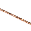 Elongated Black Diamond And Flashes of White Diamond Rose Gold Tennis Bracelet