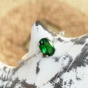 Enchanting Diamond Dotted White Gold Tsavorite Ring