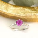 Pink Sapphire White Gold Ring