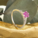 Pink Sapphire White Gold Ring