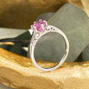 Pink Sapphire White Gold Ring