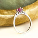 Pink Sapphire White Gold Ring