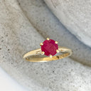 Yellow Gold Filigree Ruby Ring