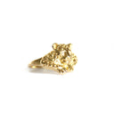 Enigmatic Resting Leopard Yellow Gold Ring