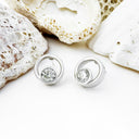 Envy Inducing White Gold Circular And Tube Set White Diamond Earrings