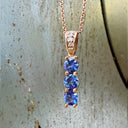 Eternal Promise Tanzanite and Diamond Rose Gold Pendant