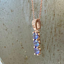 Eternal Promise Tanzanite and Diamond Rose Gold Pendant
