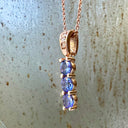 Eternal Promise Tanzanite and Diamond Rose Gold Pendant