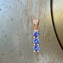 Eternal Promise Tanzanite and Diamond Rose Gold Pendant