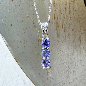 Eternal Promise Tanzanite and Diamond White Gold Pendant