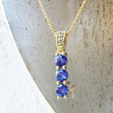 Eternal Promise Tanzanite and Diamond Yellow Gold Pendant