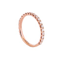 Eternity Rose Gold White Diamond 3/4 Stacking Band
