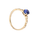 Exquisite Sapphire And Marquise Tapered Band and Diamond Highlight Ring