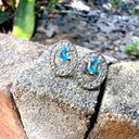 Exquisite Topaz and Diamond Halo Studs