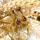 Flame Inspired Citrine Yellow Gold Drop Earrings