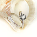 Black and white diamond floral wedding set