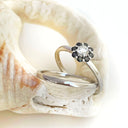 Black and white diamond floral wedding set